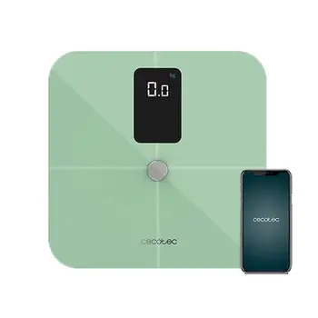

Cecotec Digital Bathroom Scales Surface Precision 10400 Smart Healthy Vision Green/180kg/ digital body weight scale