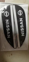 Espejo retrovisor lateral de lluvia para coche, visera de goma suave para Nissan Almera x-trail Nissan Qashqai Tiida Teana Juke Micra, 2 uds.