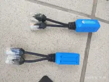 ESCAM 1 par RJ45 combinador divisor uPOE cable dos cámara POE usar un cable de red de Cable adaptador POE conectores pasivo Cable de alimentación