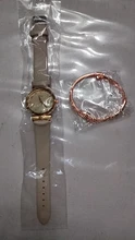 Conjunto de relojes con flores para mujer, pulsera de cuero, de cuarzo, informal, 2 uds.