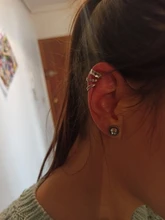 Luckydays nuevo 3 unids/set diseño coreano de circón pendientes mujer doble giro sin perforado guerra Clip de oreja