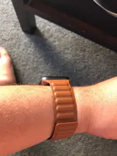 Correa de cuero para Apple watch, correa de 44mm, 40mm, 38mm, 42mm, 1:1, Original, con lazo magnético, iWatch seires 5 4 SE 6