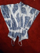 Mono Sexy de estilo bohemio para mujer, monos con cuello de barco y volante a rayas para mujer, mono estampado para mujer, ropa de playa 2021