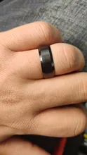 Simple liso negro/3 colores titanio anillo anillos de boda para hombres para mujeres