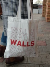 Louis Tomlinson una dirección diseño de hombro bolsas de lona de gran capacidad de la Universidad bolso Harajuku mujer bolsa de compras