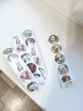 500 Uds lindo Animal perro pegatinas jungla fiesta cumpleaños regalo decoraciones torta etiquetas juguetes de fiesta para niños etiqueta personalidad álbum de recortes 1in