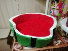 1pc Cute Kennel House Warm Cotton Watermelon Modeling Dog Bed Mat Sofa Pet Cat Bed