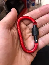 Paracord-Cadena de mosquetones de aluminio de 8cm, Clip de bloqueo rotativo, hebilla de anillo D, llavero, gancho de presión de montaña para acampada, Kit de viaje al aire libre