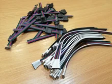 Cable de conexión para tira de luz LED RGB RGBW, Conector de luz macho y hembra de 4 pines y 5 pines, Cable de conexión para 5050 RGB RGBW