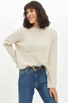 DeFacto Woman Winter O-neck White Knitted Hoodies Women Casual Long Sleeve Sweatshirts Female Tops-L9465AZ19WN
DeFacto Woman Winter O-neck White Knitted Hoodies Women Casual Long Sleeve Sweatshirts Female Tops-L9465AZ19WN