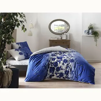 Tac Textile Ranforce Lizzy Soft Feel Hypoallergenic % 100 Cotton 4 Pieces Double Duvet Cover Set with Flat Sheet blue
Tac Textile Ranforce Lizzy Soft Feel Hypoallergenic % 100 Cotton 4 Pieces Double Duvet Cover Set with Flat Sheet blue