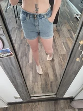 Pantalones cortos vaqueros de estilo coreano para mujer, Shorts de cintura elástica alta, holgados de talla grande, pantalón corto de pierna ancha