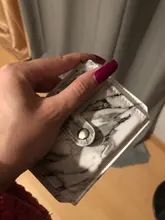 Tarjetero con textura de mármol, cartera pequeña de bolsillo para tarjetas de crédito, delgado y delgado, color blanco