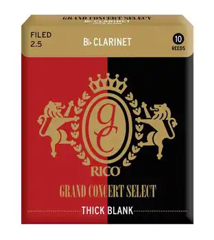 Rgt10bcl250 grand concert select thick blank canes for clarinet BB, size 2.5, 10 PCs, Rico
Rgt10bcl250 grand concert select thick blank canes for clarinet BB, size 2.5, 10 PCs, Rico