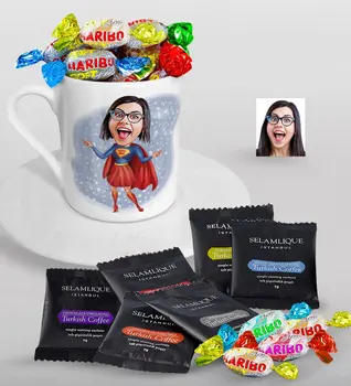 Personalized Super Mom Caricature Of Turkish Coffee Cup Selamlique Mixed Turkish Coffee house And Haribo Candy Gift Seti-1
Personalized Super Mom Caricature Of Turkish Coffee Cup Selamlique Mixed Turkish Coffee house And Haribo Candy Gift Seti-1