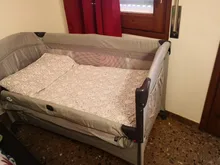 MS- Cuna de Viaje + Colecho - 2 en 1- 2 alturas, Cambiador y Mosquitera de Serie. Colchón laminado, ruedas y bolsa de transporte