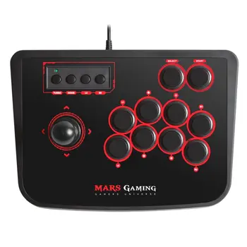 Mars Gaming MRA-retro arcade stick controller (mechanical switches), Retro console, Black
Mars Gaming MRA-retro arcade stick controller (mechanical switches), Retro console, Black