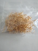Ganchos de los pendientes, accesorios de aleación para fabricación de joyas, pendientes de gancho con forma de gota, 17x20mm, 100 Uds.