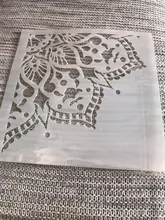 Rueda circular de Mandala 1/4 de 20x20cm, plantilla para pintura, libro de recortes colorear, plantilla decorativa de álbum en relieve