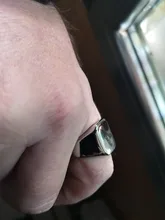 Anillo con iniciales Retro de Vnox para hombre, sello pesado voluminoso de 18mm, banda masculina, letras de acero inoxidable, regalo de joyería personalizado para él