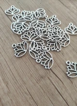 Cabeza de flor de loto de tres colores, colgante de Yoga para meditación, fabricación de joyas artesanal, 14x16mm, 20 Uds.