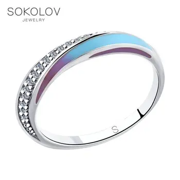SOKOLOV ring of silver with enamel and fianitami fashion jewelry 925 women's/men's, male/female, women's male
SOKOLOV ring of silver with enamel and fianitami fashion jewelry 925 women's/men's, male/female, women's male