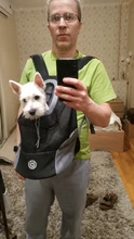 De hombro doble de viaje portátil mochila bolso para el pecho al aire libre bolsa de transporte perro mascota frente perro bolsa de malla transpirable mochila la cabeza