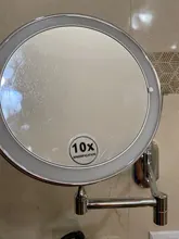 Bathroom Mirror Cosmetic Wall-Mounted Touch Led Dimming Adjustable Magnification