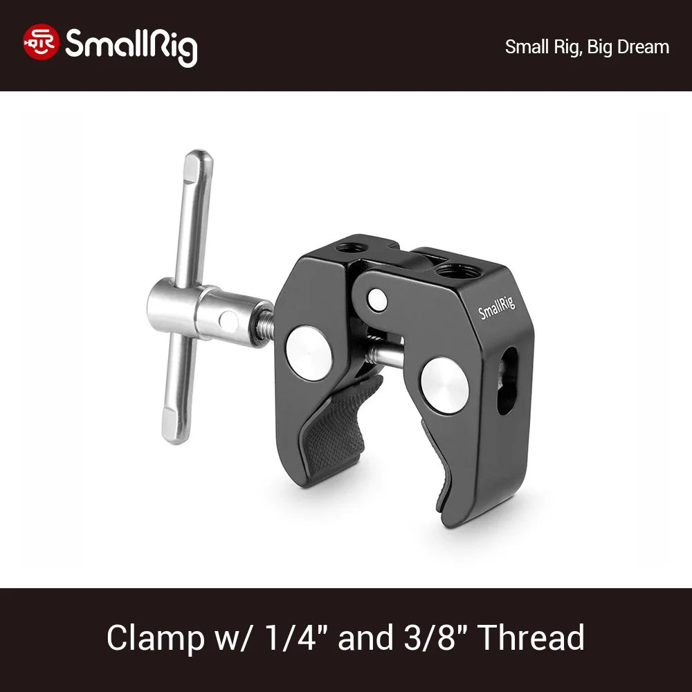 SmallRig Super Clamp With 1/4" and 3/8" Thread For Dslr Camera Cage LCD Monitor LED Quick Release Clamp -735
SmallRig Super Clamp With 1/4" and 3/8" Thread For Dslr Camera Cage LCD Monitor LED Quick Release Clamp -735