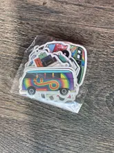 Pegatinas Retro de hipopótamo, etiquetas con diseño de autobús de amor y paz para coche, portátil, equipaje, Skateboards, diario, papelería, pegatina, 10/30/50 Uds.