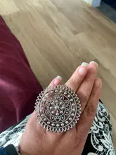 Anillos grandes Steampunk para mujer, diseño de colores oro antiguo, sortijas de dedo medio de Hip-hop, joyería ajustable para fiesta