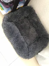 Cama de perro supersuave, caseta cuadrada mullidas de gato, cojín cálido y cómodo para dormir, sofá lavable, cachorro de felpa larga