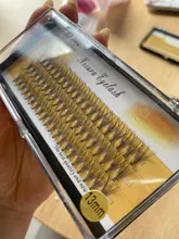 Pestañas postizas individuales tipo profesional, extensiones de pestañas en grupos para colocar individualmente en forma de racimo de 60 unidades, maquillaje profesional