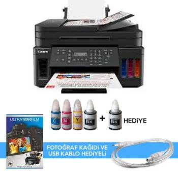 

Canon Pixma G7040 Wi-Fi + Scanner + Copier + Fax Color Multifunctional Tank Printer-Inking Very işlevli Üretkenlik