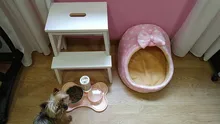 Cama del animal doméstico Casa de perro perrera perro caliente cojín cesta para pequeños perros mediano de la cueva, fresa gato tienda cachorro nido Mat