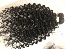 Pelo Rizado Afro, ondulado, sintético, resistente al calor, ondas profundas, extensiones de cabello, marrón, 2 unidades/lote, 26 pulgadas