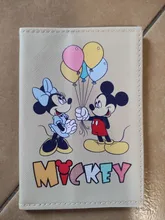 Disney nuevo Mickey estéreo tarjeta titular Set para pasaporte minnie ID Tarjeta de pasaporte titular de la tarjeta monedero de la moneda