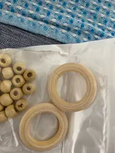 Cuerda de macramé de algodón, cuerda de artesanía a mano, Círculo de cuentas de madera, combinación de anillos, suministros DIY, manualidades, accesorios, 1 Juego