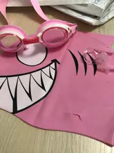 Gafas de natación con pinza nasal de silicona para niños y niñas, con tapón para las orejas, conjunto de gorro de natación de tiburón, antiniebla, para niños de 3 a 12 años