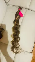 Extensiones de cabello humano con mechones ondulados para mujer, mechones de 30 pulgadas, Marrón ombré, 1/3/4 Uds., P4/27, mechones de ondas de cuerpo Remy solo en el día