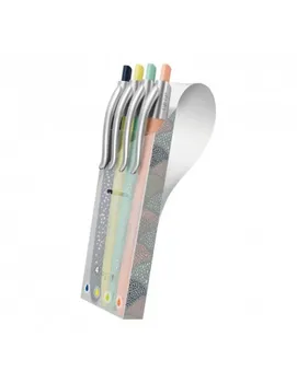 SOFT CASE WITH 4 PENS P1 SILVER WITH THE BODY of the SAME COLOR AS THE INK MILAN 
SOFT CASE WITH 4 PENS P1 SILVER WITH THE BODY of the SAME COLOR AS THE INK MILAN