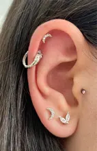 Pendientes de plata 925 reales para mujer pendientes de serpiente de oro gótico para chica pendiente de Piercing de hueso de oreja Punk mujer declaración aretes K5