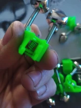 10 unids/lote mordedura alarmas pesca rod campanas de abrazadera de barra protector de esquina de las campanas de pesca accesorio ABS aire libre YJ-231 de Metal