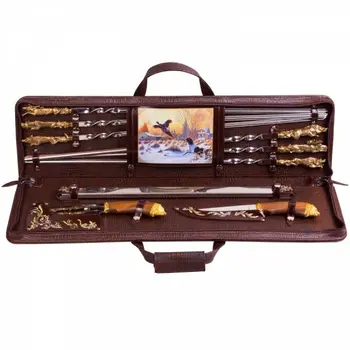 Travel Set shish kebab in a bag-case faux leather "Game" (6)
Travel Set shish kebab in a bag-case faux leather "Game" (6)