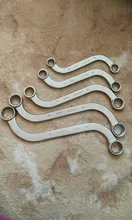 Juego de llaves inglesas, anillo de doble punta tipo S, 10-19mm, 5 uds.