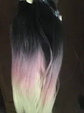 Miss Rola Yaki, mechones de pelo liso con cierre, extensiones de pelo sintético de Kanekalon con cierre, pelo de Color degradado de 16-20 pulgadas