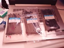 Auto-bloqueo de nylon plástico tie 100 unids/bolsa negro Zip secreto correa de nylon cable tie set 3*100 anillo de sujeción 3X200 de envoltura de cable