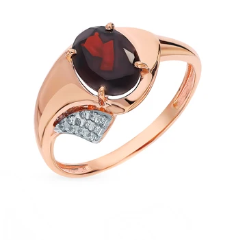 Gold ring with cubic zirconia and Garnet sunlight sample 585 test
Gold ring with cubic zirconia and Garnet sunlight sample 585 test