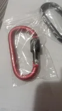Paracord-Cadena de mosquetones de aluminio de 8cm, Clip de bloqueo rotativo, hebilla de anillo D, llavero, gancho de presión de montaña para acampada, Kit de viaje al aire libre