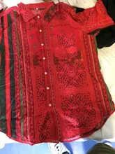 Camisas holgadas de manga corta y cuello vuelto para hombre, camiseta informales y ajustadas, con estampado étnico, estilo vintage, 2020